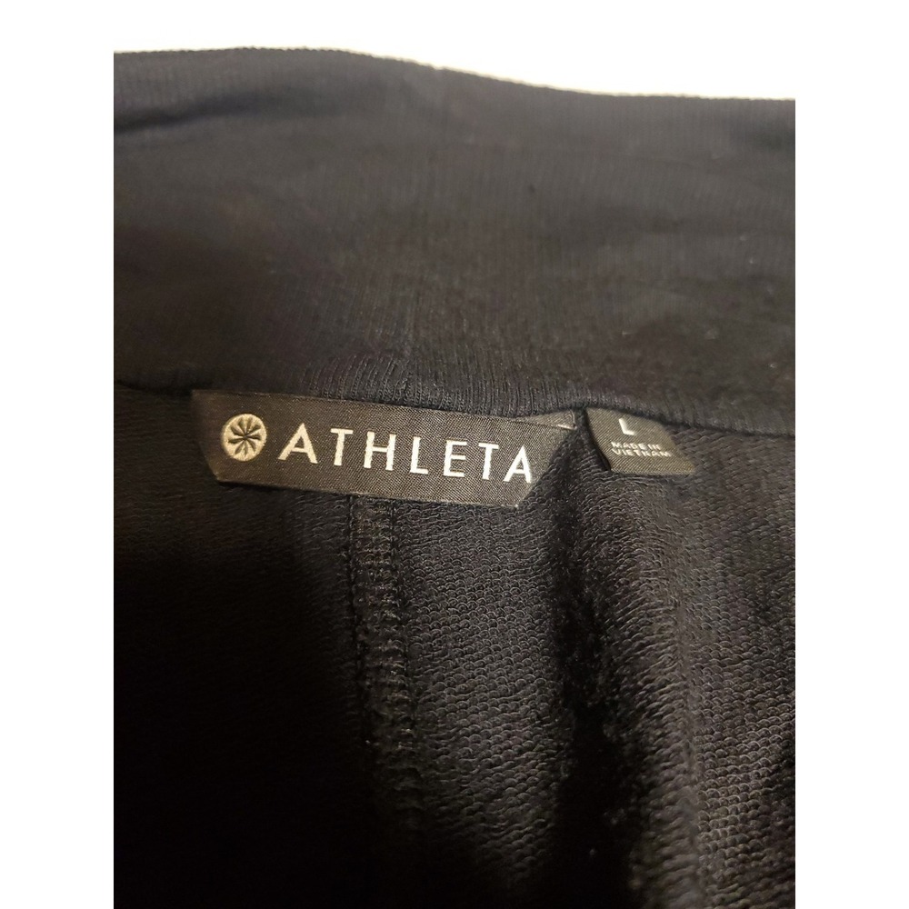 Athleta‎ Pranayama Wrap Women's Sz L Cardigan Thumbhole  Open Yoga Casual Black - Picture 6 of 10